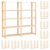 vidaXL Lagerregale 5 B&ouml;den 10 Stk 170x38x170cm Massivholz Kiefer 500kg