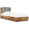 vidaXL Bettgestell mit Kopfteil Altholz 80 x 200 cm Holzwerkstoff