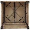vidaXL Gartensessel mit Beistelltisch Verstellbar Beige Poly Rattan