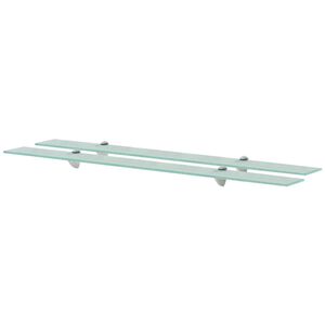 vidaXL Schweberegale 2 Stk. Glas 100x10 cm 8 mm