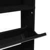 vidaXL Schuhschrank mit Spiegel 4 F&auml;cher Schwarz 63x17x134 cm