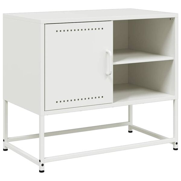 vidaXL TV-Schrank Weiß 68x39x60,5 cm Stahl