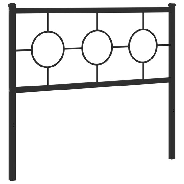 vidaXL Kopfteil Metall Schwarz 100 cm
