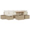 vidaXL Garten-Sofa-Set 7 stk. Beige Poly-Rattan