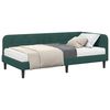 vidaXL Eckbettgestell mit Matratze Dunkelgr&uuml;n 90 x 190 cm Samt