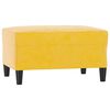 vidaXL 3-Sitzer-Sofa mit Hocker Hellgelb 210 cm Samt