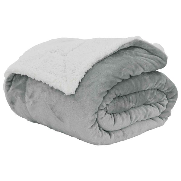 vidaXL &Uuml;berwurfdecke Grau 150 x 200 cm Fleece