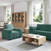 vidaXL 3-tlg. Sofagarnitur mit Kissen Dunkelgr&uuml;n Samt