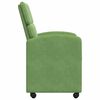 vidaXL Esszimmerst&uuml;hle mit Rollen 2 pcs Hellgr&uuml;n 58 x 65 x 98 cm Samt