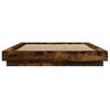 vidaXL Bettgestell mit LED R&auml;uchereiche 140x190 cm Holzwerkstoff