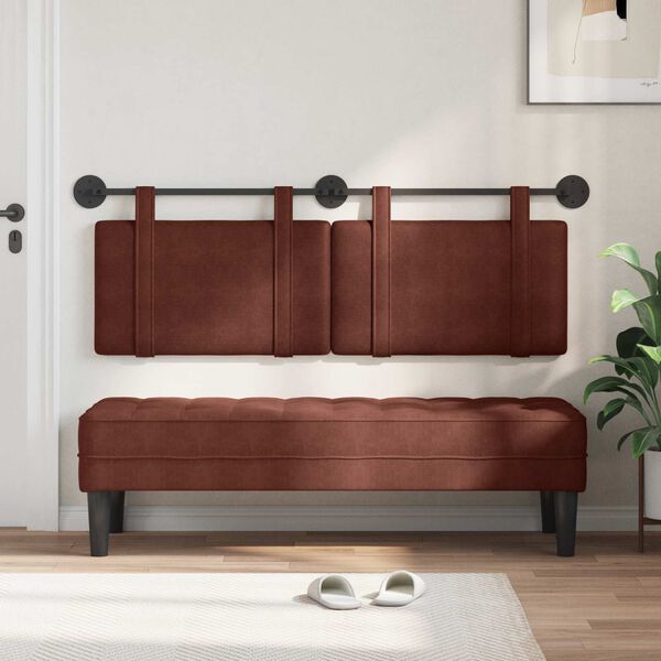 vidaXL H&auml;ngevorderseite Gl&auml;nzendes Braun 130 x 55 x 5 cm Antikes PU