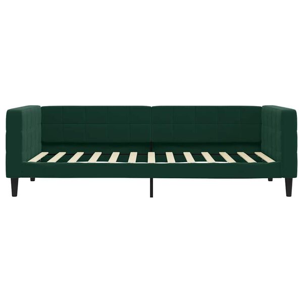 vidaXL Tagesbett Dunkelgr&uuml;n 90x200 cm Samt