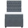 vidaXL Boxspringbett mit Matratze Dunkelgrau 100x200 cm Samt