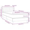 vidaXL Boxspringbett mit Matratze Hellgrau 80x210 cm Samt