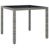 vidaXL 5-tlg. Garten-Essgruppe Poly Rattan und Hartglas Grau