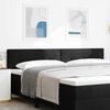 vidaXL LED Kopfteil mit LED-Lichtleisten Schwarz 200 cm Polyester