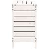 vidaXL Gartenhocker Wei&szlig; 62x31,5x52 cm Massivholz Kiefer