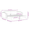 vidaXL Tagesbett Ausziehbar Taupe 100x200 cm Stoff