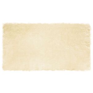 vidaXL Teppich aus Kunstschaffell TAFALLA Creme 60 x 110 cm Polyester