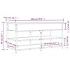 vidaXL Schuhbank Räuchereiche 100x42,5x50 cm Holzwerkstoff