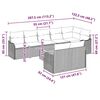 vidaXL Gartensofa-set mit Speicher 9 pcs Schwarz Poly-Rattan