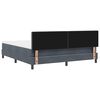vidaXL LED Boxspringbett mit Matratze Dunkelgrau 180 x 200 cm Samt