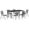 vidaXL Garten Essgruppe 7 pcs Anthrazit Pulverbeschichteter Stahl