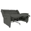 vidaXL 2-Sitzer Massagesessel Hellgrau Stoff