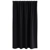 vidaXL Verdunkelungs-Vorh&auml;nge mit Ringen 2 pcs Schwarz 140 x 140 cm
