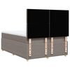 vidaXL Boxspringbett mit Matratze Taupe 140x200 cm Stoff