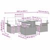 vidaXL Gartensofa-set mit Kissen mit Speicher 6 pcs Grau Poly Rattan