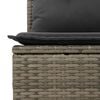 vidaXL 6-tlg. Garten-Sofagarnitur mit Kissen Grau Poly Rattan