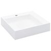 vidaXL Waschbecken 50 x 50 x 12,3 cm Mineralguss/Marmorguss Wei&szlig;