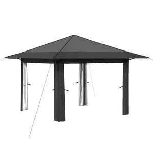 vidaXL Gazebo ohne Seitenwand 3,3 x 3,3 m Hellgrau und Anthrazit