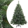 vidaXL K&uuml;nstlicher Scharnier-Weihnachtsbaum schneebedeckt Gr&uuml;n 150 cm