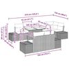 vidaXL Garten-Sofa-Set mit Speicher 9 pcs Braun Poly Rattan