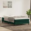 vidaXL Boxspringbett ohne Matratze Dunkelgr&uuml;n 120x220 cm Samt