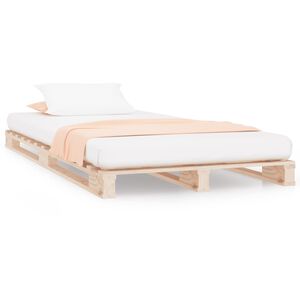 vidaXL Palettenbett 90x200 cm Massivholz Kiefer
