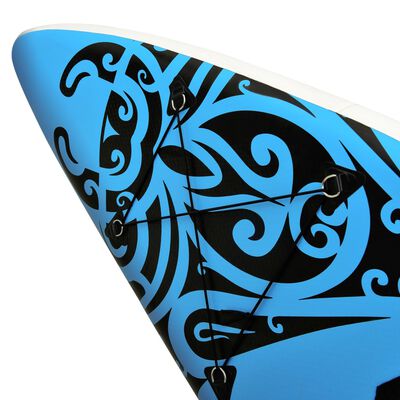 vidaXL SUP-Board-Set Aufblasbar 366x76x15 cm Blau