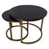 HSM Collection 2-tlg. Couchtisch-Set Finnley Rund