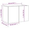 vidaXL TV-Wandschrank mit LED-Leuchten Wei&szlig; 60x35x41 cm