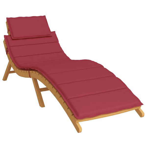 vidaXL Sonnenliegen-Auflage Weinrot 186x58x4 cm Oxford-Gewebe