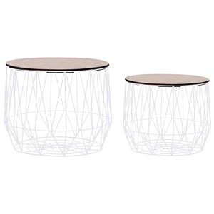 vidaXL Couchtische 2 Stk. Wei&szlig;