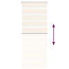 vidaXL Doppelrollo Marmorbeige 65x150 cm Stoffbreite 60,9 cm Polyester