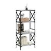 vidaXL B&uuml;cherregal 4 B&ouml;den Grau Sonoma 59x35x132 cm Holzwerkstoff