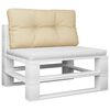 vidaXL Palettenkissen Beige 80x40x12 cm Stoff