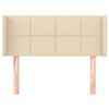 vidaXL Kopfteil mit Ohren Creme 93x16x78/88 cm Stoff