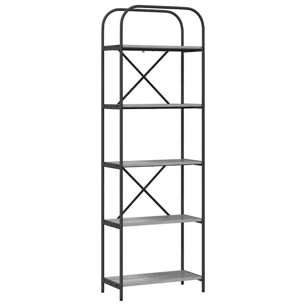 vidaXL B&uuml;cherregal Graues Sonoma 60 x 30 x 183 cm Holzwerkstoff