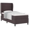 vidaXL Boxspringbett mit Matratze Dunkelbraun 90 x 200 cm Stoff