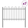 vidaXL Gartenzaun BOXTEL 7 stk. 11,9 x 0,8 m Pulverbeschichteter Stahl